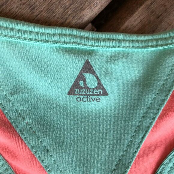 Zuzuzen Womens Tank Top Activewear Salmon Coral Peach Mint Green Yoga Athleisure - Picture 6 of 6